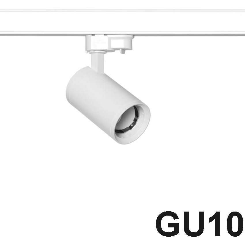 3-Phasen Mini Strahler für die Erco Schiene GU10 in Schwarz  LED tauglich > Neu 
